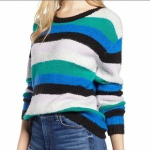 Halogen Bow Tie Back Striped Knit Sweater Size XS